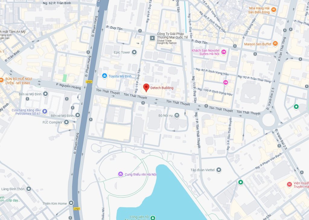 Vị trí tòa nhà Detech Tower cực kỳ thuận tiện trong kết nối giao thông